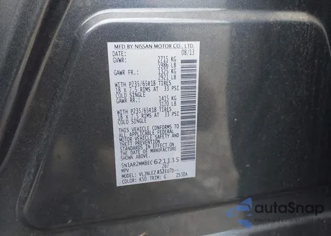 2014 Nissan Pathfinder Sv из США, поврежденный, VIN 5N1AR2MM8EC621135